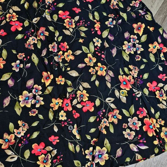 Vintage Whimsygoth Whimsigoth Black Skirt Maxi Floral Dark Cottagecore Fairy NWT - Picture 3 of 8